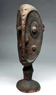 20th C. PNG Wooden Ancestor Shrine Carving