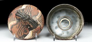 Greek Apulian Pottery Lekanis w/ Heracles Knot Handle