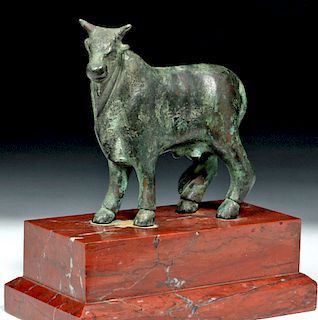 Roman Imperial Bronze Bull Striding Forward