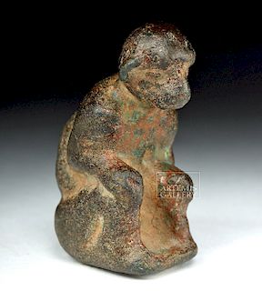 Adorable Roman Bronze Monkey Figurine