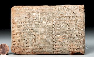 Translated Large Babylonian Clay Administrative Tablet