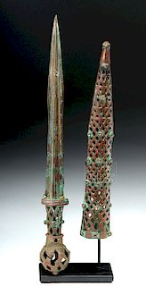 Very Rare Near Eastern Bronze Dagger & Sheath