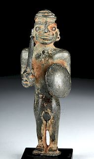 Bactrian Bronze Male Warrior w/ Sword and Shield
