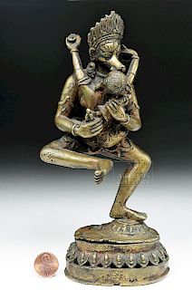 19th C. Nepalese Tantric Bronze Yab Yum Couple