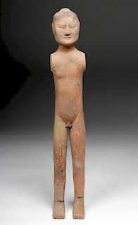 Tall Chinese Han Dynasty Pottery Stick Figure