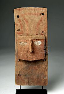 Rare Chancay Painted Wood Mask / Panel