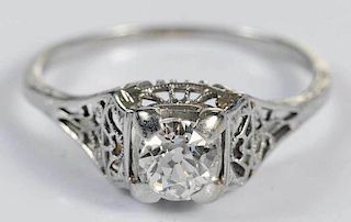 Vintage 14kt. Diamond Ring