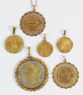 Six Coin/Medallion Pendants