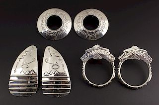 3 X Sterling Silver Navajo Earrings