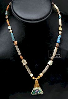 Gorgeous Roman Glass / Gold Necklace