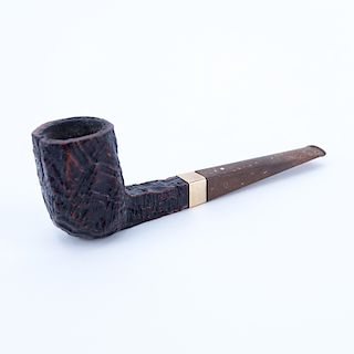 Dunhill Shell Briar Pipe with 14K Gold Spigot. Stamped 14K with makers mark, signed and numbered 41