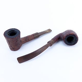 Group of Two (2): Stanwell and English High Quality Wood Smoking Pipes. Stanwell pipe is signed and