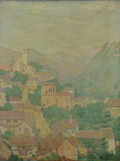 FREDER, Frederick. Oil on Canvas. "The Albaicin,