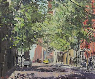 HAYWARD, Peter. Oil on Canvas. New York Street