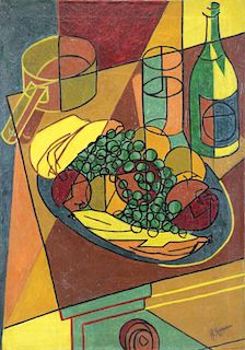 YEARGANS, Hartwell. Oil on Canvas. Still Life 1951
