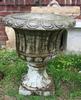 Pair of Antique Marble Pedestal Urns.