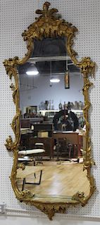 Large Carved Gilt Wood Antique Mirror with