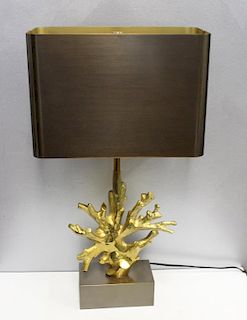CHARLES of France Signed Tree Form Bronze as Lamp.