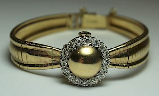 JEWELRY. Ladies Mathey-Tissot 14kt Gold Watch.