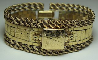 JEWELRY. Omega 14kt Gold Bracelet with Hidden