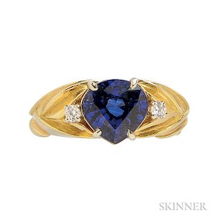 18kt Gold, Sapphire, and Diamond Ring, R.W. Wise