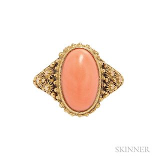 Antique 18kt Gold and Coral Ring, Tiffany & Co.