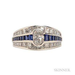Platinum, Diamond, and Sapphire Ring, J.B. Star