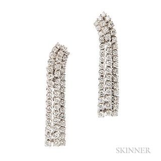18kt White Gold and Diamond Earclips