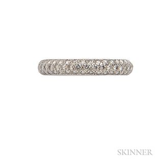 18kt White Gold and Diamond Eternity Band, Cartier
