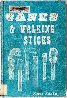 216. “Canes and Walking Sticks” Hardback Book by Kurt Stein. $50-$200