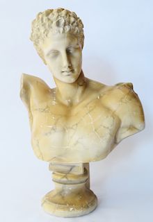 Classical Decorated Composition Bust of Hermes