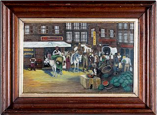 New Orleans Market Scene, Attributed to Palmer Hayden (American, 1890-1973)