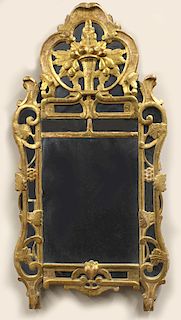 NORTHERN ITALIAN CARVED GILTWOOD MIRROR