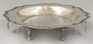 SPANISH COLONIAL SILVER FOOTED SALVER