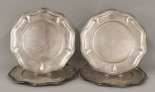 SET OF (6) STERLING PLATES, <span style="font-style:italic;" >DOMINICK &amp; HAFF
