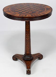 DUTCH CLASSICAL MARQUETRY GAMES TIP-TABLE