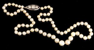 DIAMOND AND PEARL NECKLACE                          