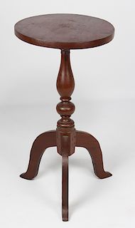SOUTHERN CARVED WALNUT CANDLESTAND