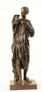 Bronze Figure of Diana of Gabii, 19th Century Italian School, c.1800