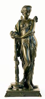 A Bronze Figure of Psyche, 19th Century Italian School