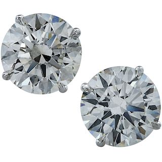 Diamond Stud 6.92 Carat Total Weight Earrings