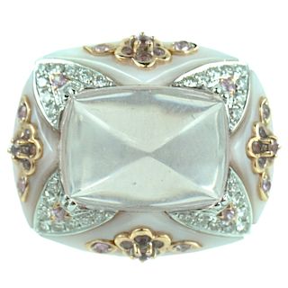 Unique 1.84ct Sapphire 0.44ct Diamond Ring.