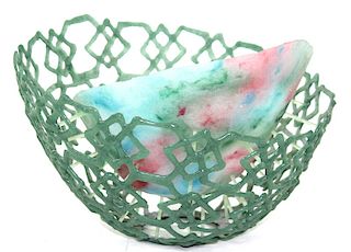 Etsuko Nishi Artglass Modern Design Bowl