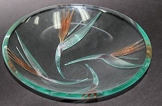 Art glass Signed. Cebe. Dated. 1952.