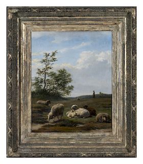 Frans Lebret (Dutch, 1820-1909) Sheep in Landscape, c. 1860