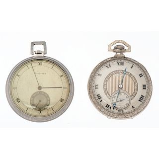 A Pair of Open Face Pocket Watches