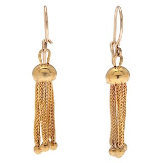 14 Karat Yellow Gold Tassel Earrings