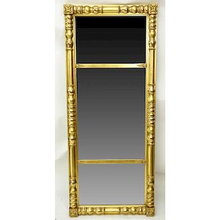 In the Manner of Isaac Platt American Federal Giltwood Mirror.