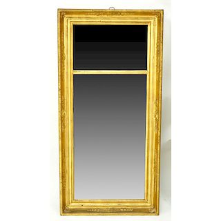 Antique American Federal Carved Giltwood Mirror.
