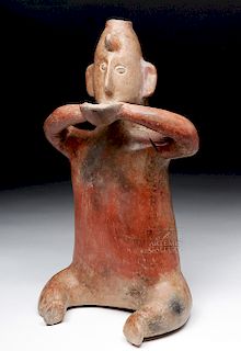 Colima Redware Seated Shaman Figure